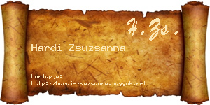 Hardi Zsuzsanna névjegykártya